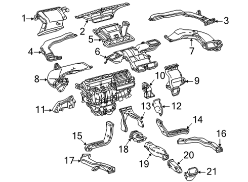 2016 Toyota Mirai Ducts Air Duct Diagram for 87220-47020
