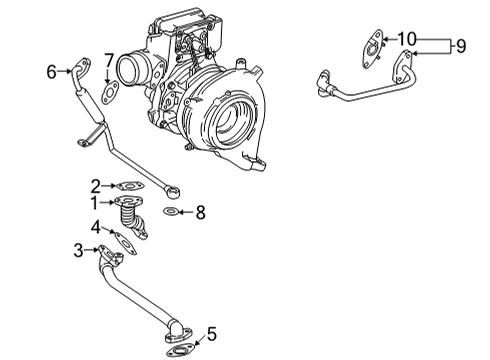 2020 Chevrolet Silverado 3500 HD Turbocharger Turbocharger Diagram for 12708954