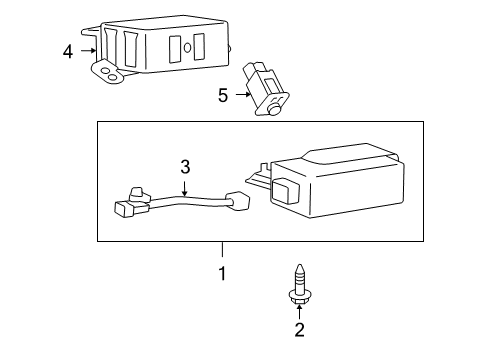 2007 Lexus GX470 Tire Pressure Monitoring Computer, Tire Pressure Monitor Diagram for 89769-60020