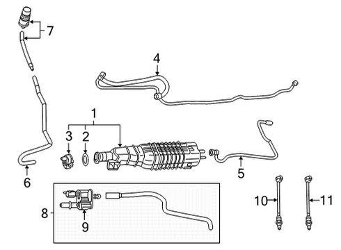 2022 Ram 1500 Emission Components CANISTER PURGE Diagram for 68441926AB