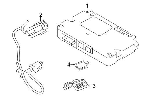 2012 Ford Taurus Electrical Components Module Diagram for CA8Z-14D212-AB