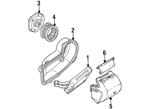 1993 GMC G1500 Heater Core & Control Valve Control Valve Diagram for 15995032