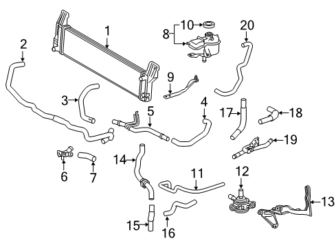 2016 Lexus RX450h Inverter Cooling Components Bracket, Inverter Reserve Tank Diagram for G91H2-0E010