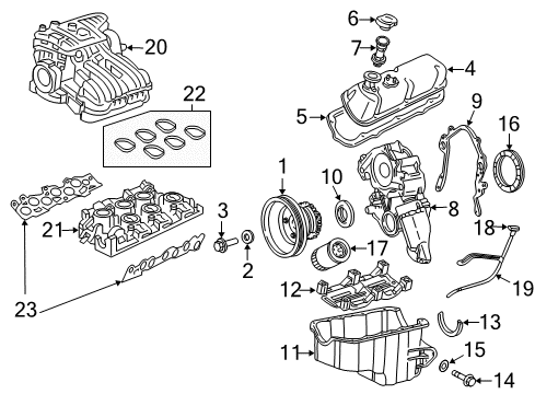 2007 Ford F-150 Filters Intake Plenum Diagram for 7L3Z-9424-D