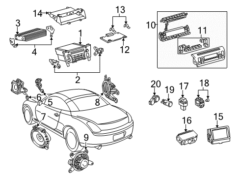 2005 Lexus SC430 Traction Control Components Knob, Heater Control Diagram for 55905-24070