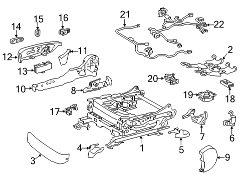 2015 Lexus ES350 Power Seats Switch Assy, Power Seat Diagram for 84920-33070-A0