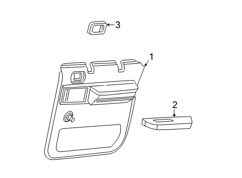 2000 GMC Yukon XL 2500 Interior Trim - Rear Door Switch Asm-Rear Side Door Window *Oak Diagram for 15757505