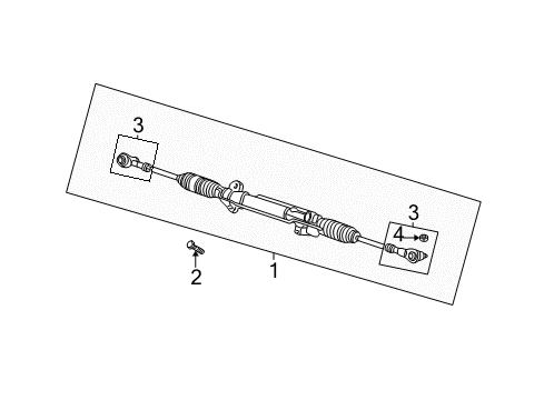 2003 Dodge Grand Caravan P/S Pump & Hoses, Steering Gear & Linkage Gear-Rack And Pinion Diagram for 68072214AC