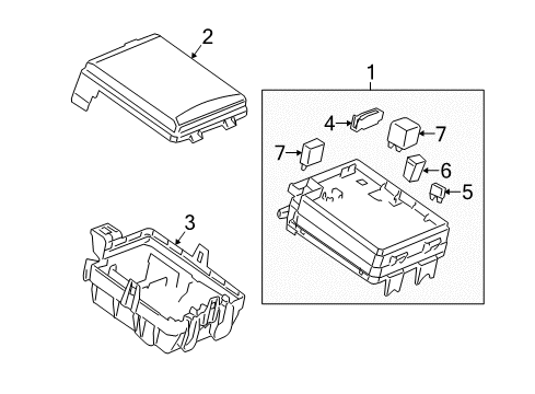 2019 Chevrolet Sonic Fuse & Relay Lower Cover Diagram for 95315661