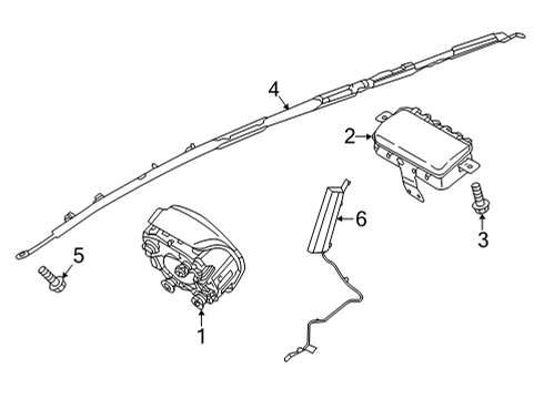 2021 Hyundai Elantra Air Bag Components Sensor Assembly-A Type Crash Diagram for 95920-AA100