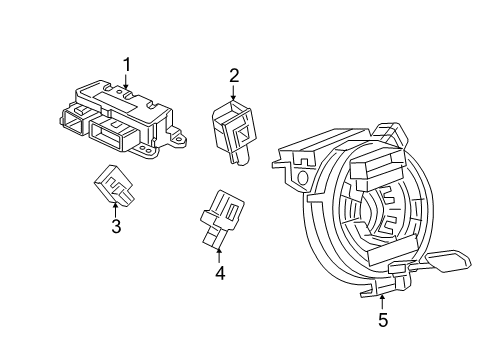 2017 Chevrolet Bolt EV Air Bag Components Side Impact Sensor Diagram for 13596913