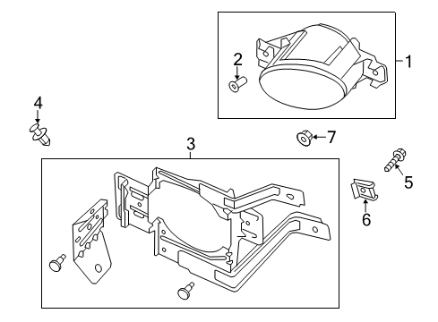 2014 Nissan Sentra Bulbs Bracket-Fog Lamp, LH Diagram for 26915-3RA0A