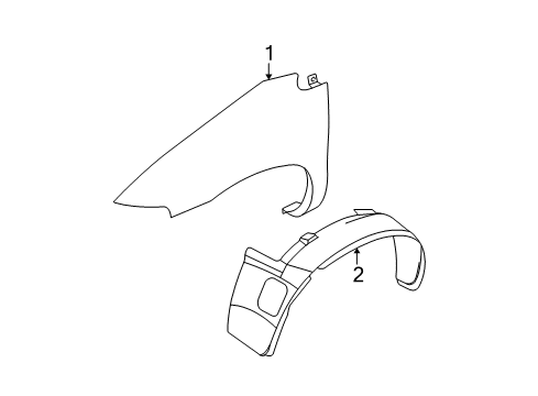 2001 Chrysler Town & Country Fender & Components Shield-WHEELHOUSE Diagram for 4857429AB