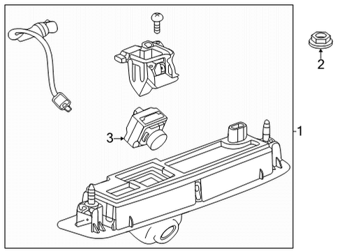 2020 Cadillac CT5 Parking Aid License Lamp Assembly Diagram for 84759498