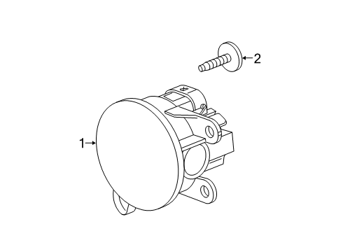 2022 GMC Acadia Fog Lamps Fog Lamp Assembly Diagram for 84436234