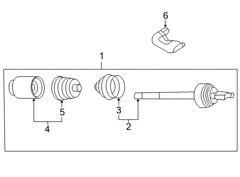 2010 Kia Optima Drive Axles - Front Joint Set-Outer, RH Diagram for 495912G001