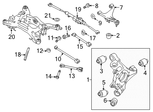 2011 Infiniti M56 Rear Suspension Components, Lower Control Arm, Upper Control Arm, Stabilizer Bar Controller Assy-Adas Diagram for 55159-1MT0A