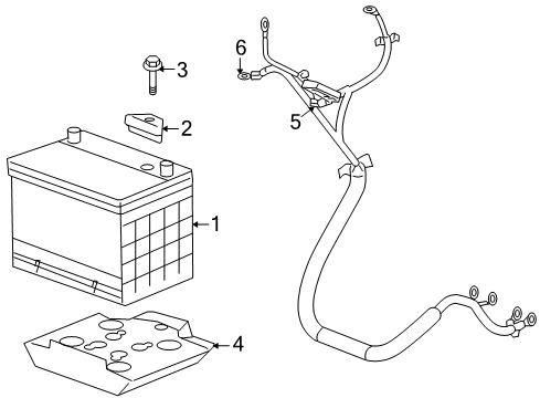 2005 Buick Terraza Battery Positive Cable Diagram for 88987138