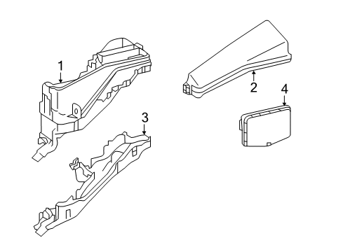 2012 Toyota Camry Electrical Components Relay Box Upper Cover Diagram for 82662-06190