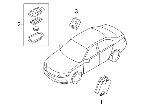 2010 Kia Optima Keyless Entry Components Unit Assembly-Bcm & Receiver Diagram for 954002GF31