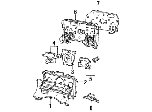 1996 Ford Windstar Instruments & Gauges Temperature/Fuel Gauge Diagram for F68Z9280C