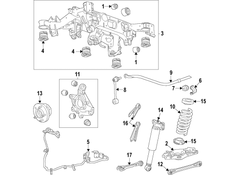 2020 Cadillac CT4 Anti-Lock Brakes Hub & Bearing Diagram for 13526966