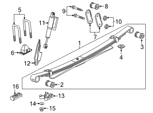 2019 Chevrolet Colorado Rear Suspension Shock Diagram for 84976916