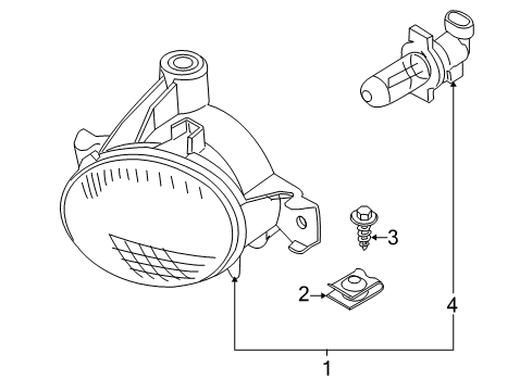 2008 BMW X6 Fog Lamps Fog Lamp/Turning Lights, Left Diagram for 63177187631