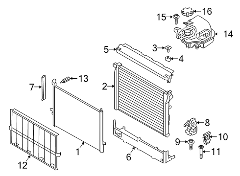 2019 BMW M850i xDrive Radiator & Components RADIATOR Diagram for 17119425865