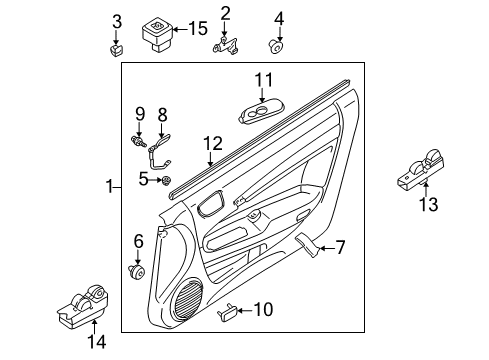 2005 Chrysler Sebring Interior Trim - Door Switch-Power Window Diagram for MR587780
