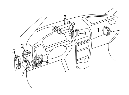 1998 Toyota Corolla Anti-Theft Components Relay, Integration Diagram for 82641-AB030