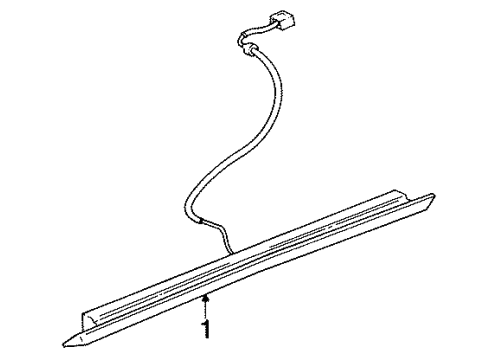 1991 Toyota MR2 High Mount Lamps Lamp Assy, Center Stop Diagram for 81570-17041