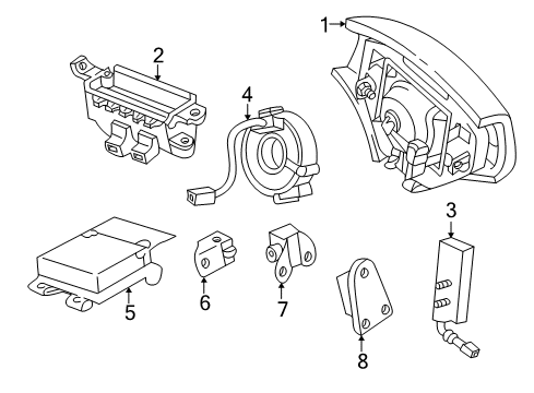 2006 Lexus SC430 Air Bag Components Sensor, Door Side Air Bag, RH Diagram for 89865-24010