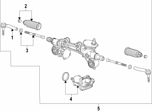 2022 Chevrolet Tahoe Steering Column & Wheel, Steering Gear & Linkage Motor Diagram for 85556729