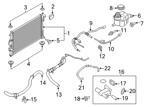 2018 Ford Explorer Powertrain Control Reservoir Hose Diagram for FB5Z-18472-A