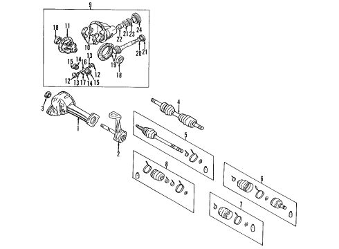 1998 Kia Sportage Gear Shift Control Valve-Solenoid Diagram for KK13318741