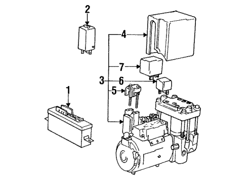 1988 BMW 750iL ABS Components Oil Pressure Switch Diagram for 34351182270