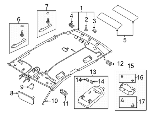 2022 Hyundai Ioniq 5 Interior Trim - Roof Screw-Machine Diagram for 12201-04123