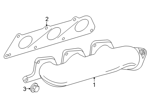 2008 Dodge Sprinter 3500 Exhaust Manifold Exhaust Manifold Diagram for 68030296AA