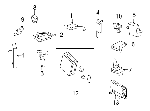 2010 Lexus LS600h Flashers Block Assy, Luggage Room Junction Diagram for 82670-50140