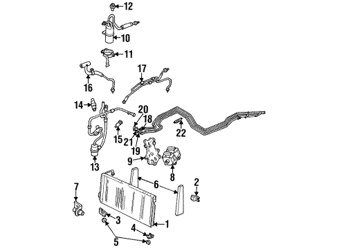 1993 Mercury Villager Air Conditioner Connector Hose Diagram for F4XY19867A