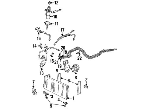 1996 Mercury Villager Air Conditioner Liquid Line Diagram for F6XZ-19835-AA