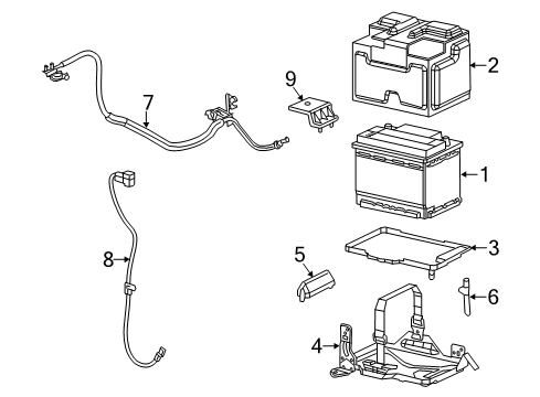 2018 Fiat 500X Battery Battery Positive Wiring Diagram for 68254774AA