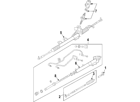 2007 Nissan 350Z P/S Pump & Hoses, Steering Gear & Linkage Seal Kit-Power Steering Pump Diagram for 49591-AL526