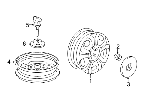 2014 Honda Civic Wheels, Covers & Trim Disk, Aluminum Wheel (15X6J) (Hitachi) Diagram for 42700-TR2-J81