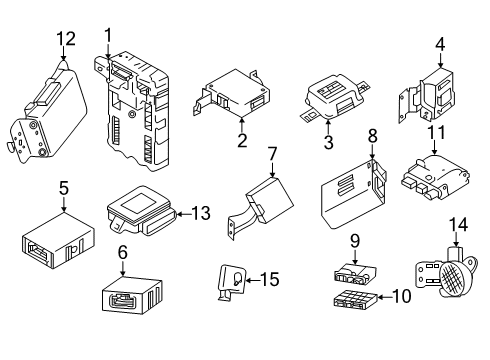 2019 Infiniti QX50 Lane Departure Warning Adas Controller Assembly Diagram for 284E7-5NA4D