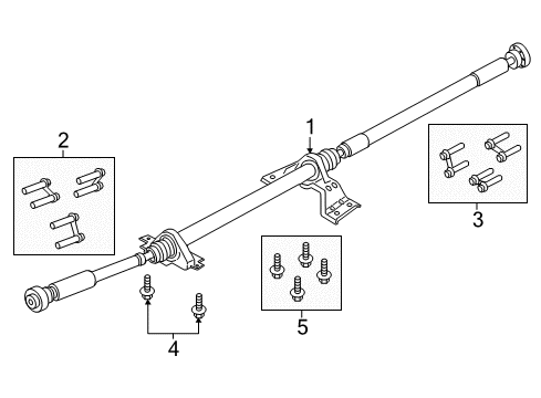 2020 Lincoln Continental Drive Shaft - Rear Drive Shaft Screw Diagram for -W716973-S439