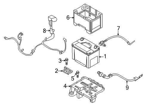 2015 Kia Sportage Battery Battery Wiring Assembly Diagram for 918503W020
