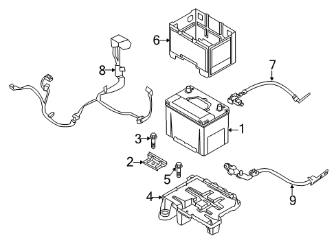 2011 Kia Sportage Battery Battery Sensor Assembly Diagram for 371803W200