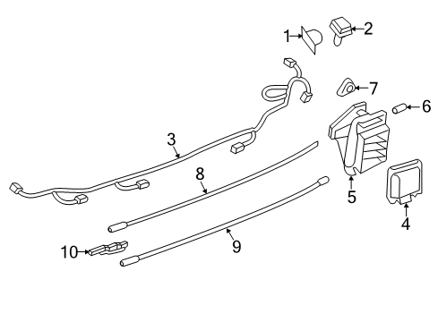 2018 Ford Expedition Lane Departure Warning Sensor Diagram for JL1Z-14F680-B